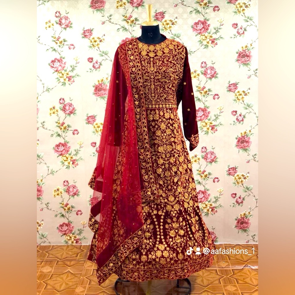 Velvet designer gown